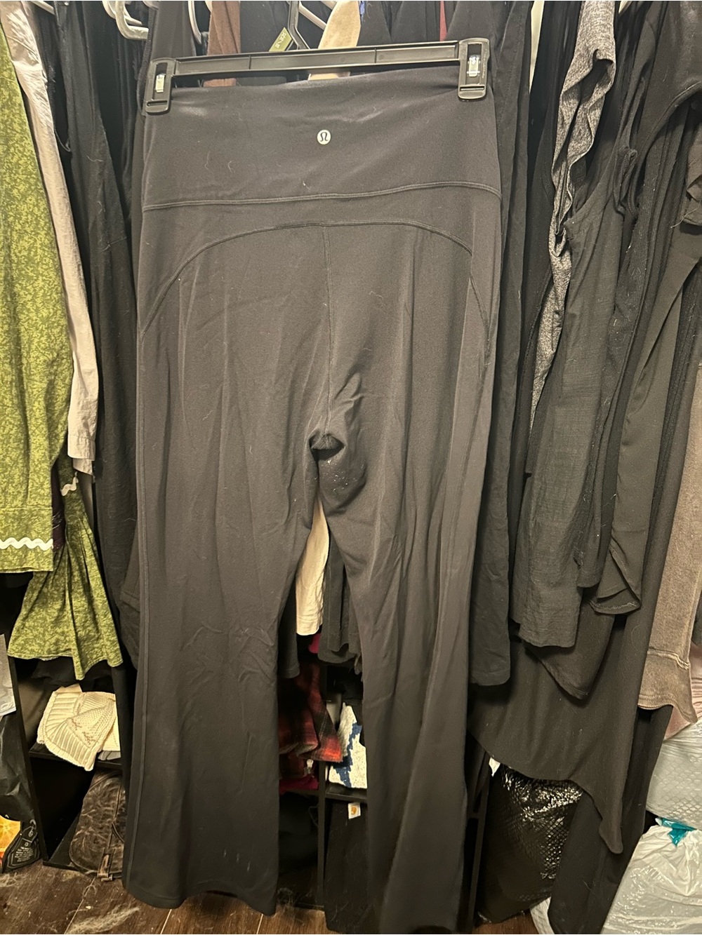lululemon athletica Black Wide-Leg Yoga Leggings